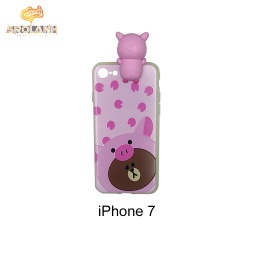 [IPC237PI] super shock absorption case pink pig for iphone7